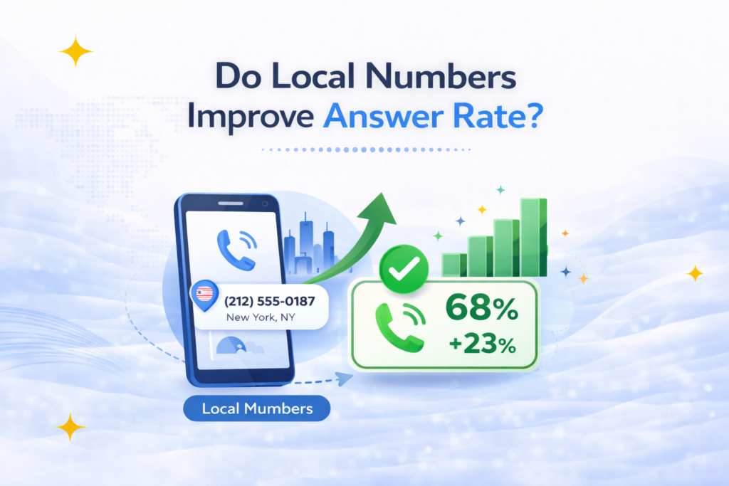 local phone numbers better for answer rate